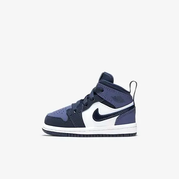 Kids Jordan 1 Purple Black