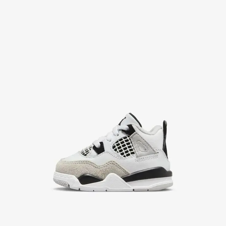 Kids Jordan 4 White black